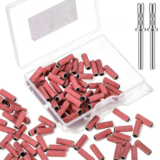 100 Pcs 240# Small Sanding Bands with 2 pcs Drill Bits