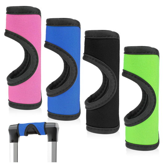 4pcs Luggage Handle Wrap for Suitcase Soft Neoprene Luggage Handle Covers Detachable Personalized Luggage Tags Handle Protection Cover for Suitcases Travel Bags