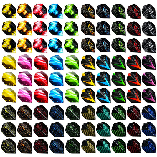 90Pcs Standard Dart Flights Durable PET Dart Flights for Soft Tip Steel Tip Darts