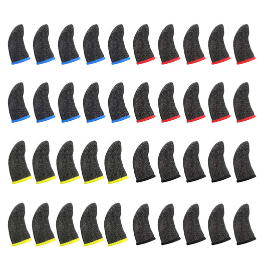Pack of 40 Game Finger Sleeves, Touch Screen, Thumb Sleeves, Sweat-Resistant Finger Cover, Breathable Gaming Finger Bed Sleeve, Professional Thumb Sleeves for Mobile Device