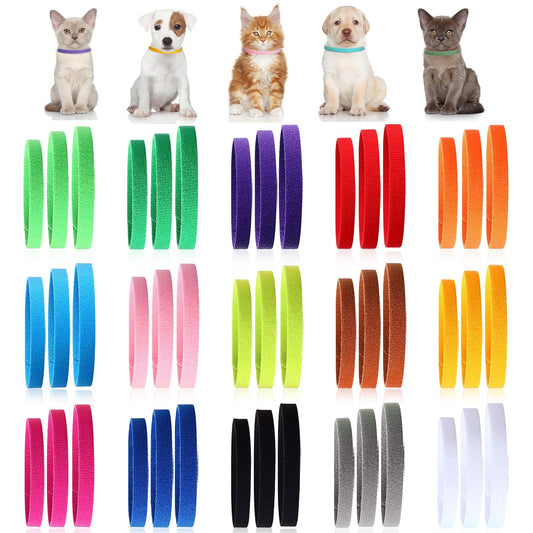45 PCS Puppy ID Collars Soft Adjustable Whelping Collars 23/30/35cm Assorted Colors Identification Pet Collar for Kittens Whelping Newborn Pet