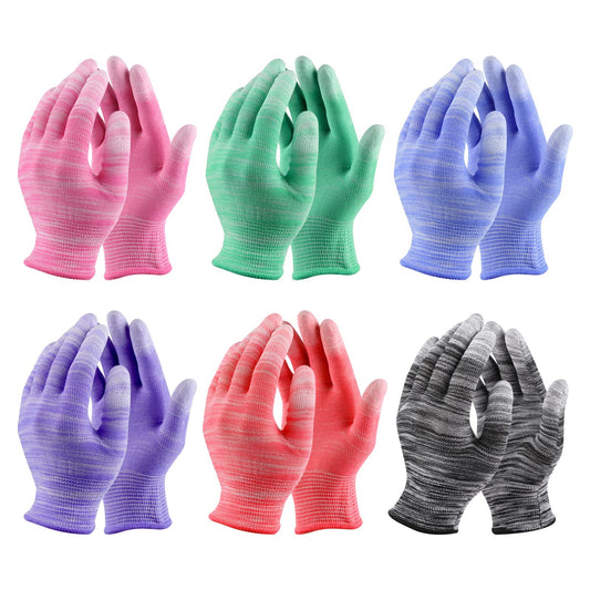 KALIONE 6 Pairs Gardening Gloves for Women and Men Multi-purposes Breathable Garden Gloves Outdoor Protective Work Gloves Yard Gloves