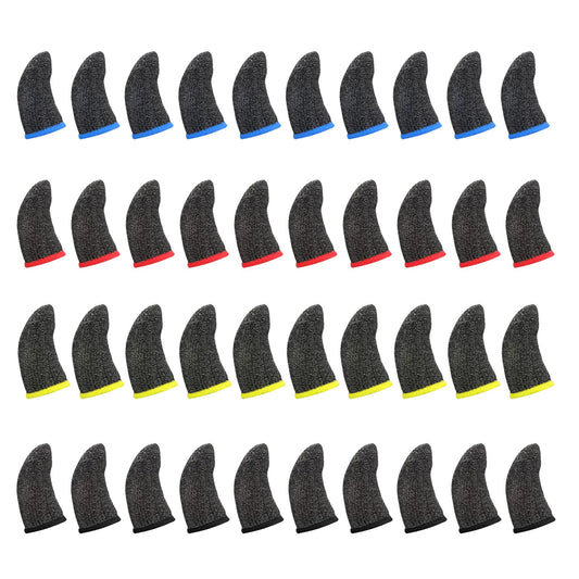 KALIONE 40 Pieces Gaming Finger Cases, Thumb Finger Cases for Gaming, Finger Cases for Mobile Game Controller, Thumb Covers for Mobile Games, Finger Protection for Mobile Gaming (4 Colors)