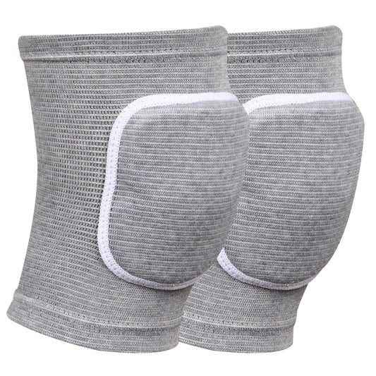 KALIONE 2 Packs Compression Elbow Pads, Breathable Elbow Wraps, Fitness Volleyball Elbow Brace Pads, Thicken Compression Sleeve for Arm Knee, Elastic Elbow Protector Wraps for Women Men Elderly, Gray