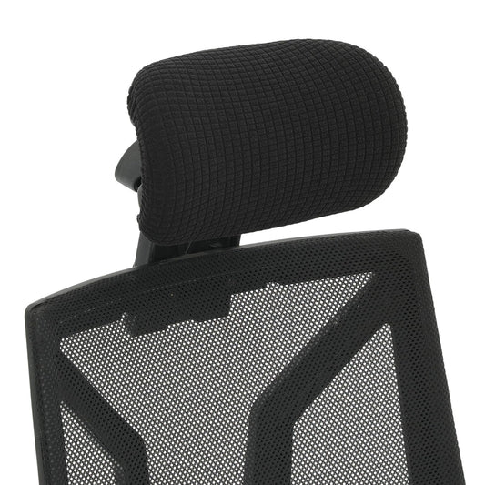 KALIONE Office Chair Headrest Cover, Office Chair Pillow Cover, Chair Headrest Cover Desk Chair Covers, Computer Chair Headrest Sleeve Chair Head Pillow Cover, Furniture Slipcover Protector(Black)