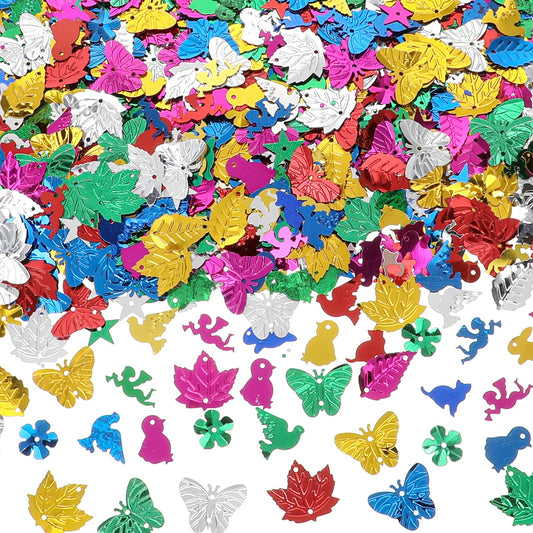 80g Sequins and Spangles Craft Supplies?Mix Color Sequins for Crafts 1500PCS Sequins and Spangles Kit with Holes Creative Large Sequins for DIY Arts Crafts Christmas Decorations