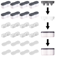 8 Pcs Bidet Toilet Seat Bumpers Universal Toilet Seat Height-Increasing Pads Self Adhesive Toilets Seats Buffer Adjustment Toilets Seats Risers Spacers with 2 Heights Adjustment