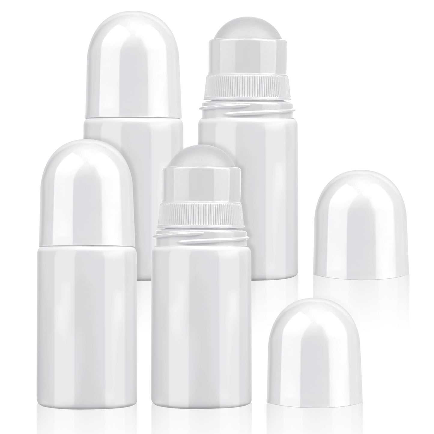 Sliverdew 4Pcs 1.7oz /50ml Roll-on Bottles Empty Refillable Roller Bottle Reusable Leak-Proof DIY Deodorant Containers Plastic Roller Bottle for Essential Oil Perfumes Balms