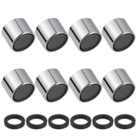 8 Pcs Faucet Aerator 55/64 inch Female Thread Bathroom Sink Filter Kitchen Faucet Aerator with Solid Brass Shell Water Conserve Filter with Gasket for Kitchen and Bathroom