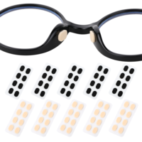 40 Pairs Eyeglass Nose Pads Non-Slip Oval Sponge Nose Pads 2 Colors Soft Foam Glass Support Self Adhesive Glasses Noses Pad for Glasses Sunglasses and Eyeglasses (Black, Nude)