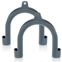 2Pcs U-Shaped Drain Outlet Hose Hook, Plastic U-Shape Washing Machine Drain Hose Holder, Plastic U-Bend Hangle Pipe Supports for 20-26mm Plumbing Hoses Pipe Home Domestic Appliances Washing Machine