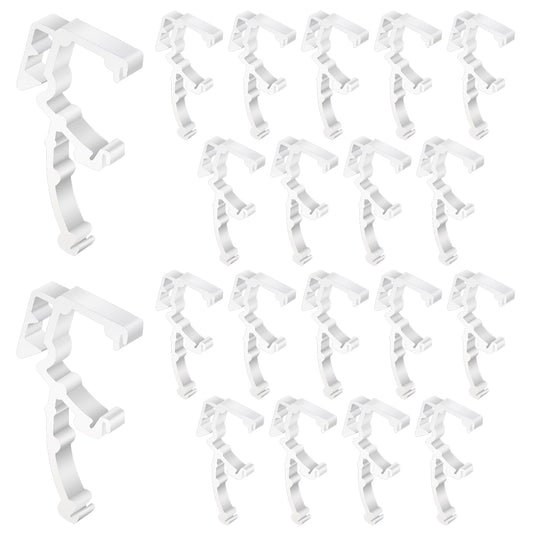 20 Pieces 2 Inch Valance Clips for Blinds Clear Mini Blind Clips Plastic Valance Clips Hidden Window Blind Clips for Faux Wood Horizontal Blind Valance