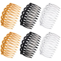 12 Pcs French Hair Side Combs, Hair Combs for Women Accessories Women Hair Comb Accessories Set Plastic Twist Decorative Comb Hair Clips Bridal Wedding Veil Teeth Hair Combs for Multiple Hairstyles