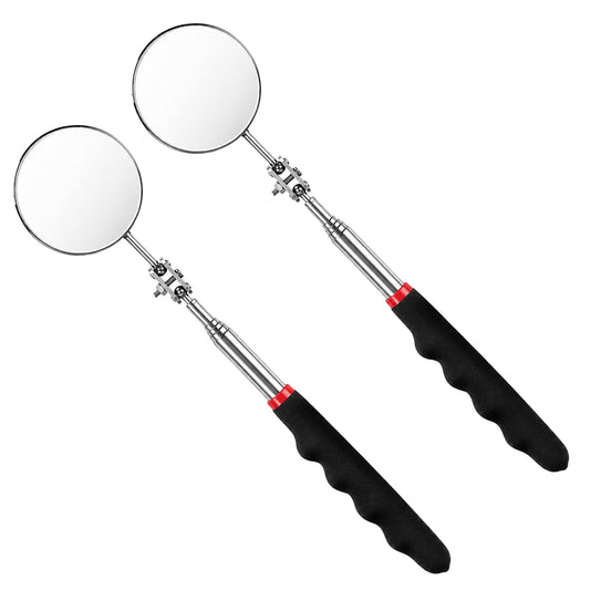 2 Pcs Telescoping Inspection Mirrors, Extendable Mechanic Mirror