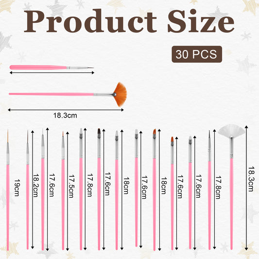 Food Safe Paint Brushes, 30 PCS Cookie Paint Brushes Cake Decorating Brush Cookie Decorating-Brushes Food Paints Fondant Brush DIY Tool Set Icing Pastry-Brush for Painting Baking, Black and Pink