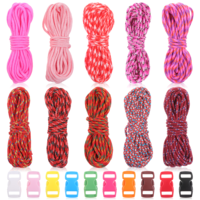 40M Paracord Rope, 10 Colors 2mm Pink Paracord Bracelet Rope