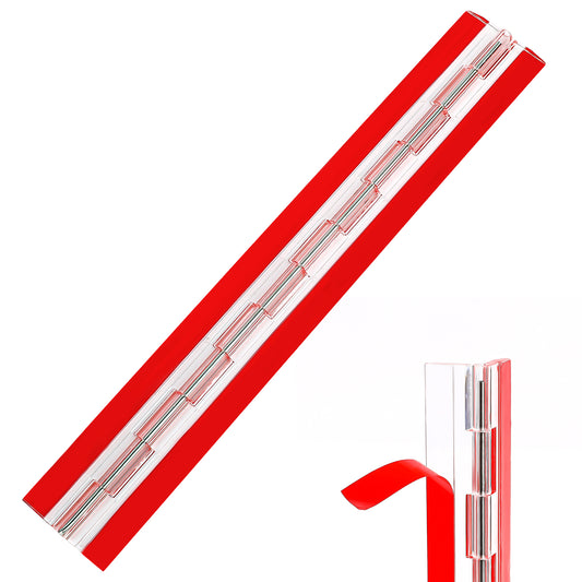 Self-Adhesive Acrylic Hinge Plastic Clear Continuous Piano Hinges 12 inch Folding Hinge Tools for Aquarium Lid Cabinet Box DIY Display 300x45 mm