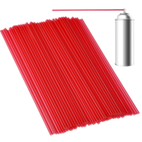 100 Pcs Spray Can Straws 4.7 inch Spray Can Replacement Straws Red Plastic Extension Straw for Narrow Space Paint Cleaner Lubricant Oil