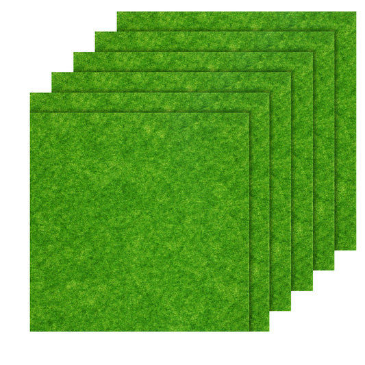 Psyqtsuary 6 Pcs Fake Grass Mat, 15 x 15cm Life-Like Fairy Artificial Grass Mat Garden Micro Grass Miniature Garden Ornament Fake Garden Grass Lawn Ornament for Modelling, Toy Farm