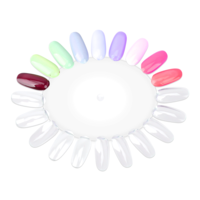 400 Tips 20 Pack False Nail Swatches Wheels, Nail Polish Display Wheel Plastic Nail Art Color Tester Wheels Nail Wheel Swatches for Nail Polish Color Show Nail Manicure Practice Sample