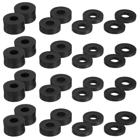 40PCS 4 Sizes Round Rubber Spacer Assortment Kit, Rubber Bushing, Spacers for Screws, Anti Vibration Spacer Bushings for Electrical Repair and Home Car Accessories