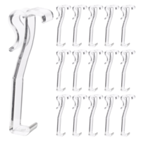 16pcs 2.5 Inch Valance Clips, Valance Clips for Blinds, Clear Blind Hidden Valance Clips, Plastic Hidden Blinds Valance Clips Replacement for Horizontal Blind Valance