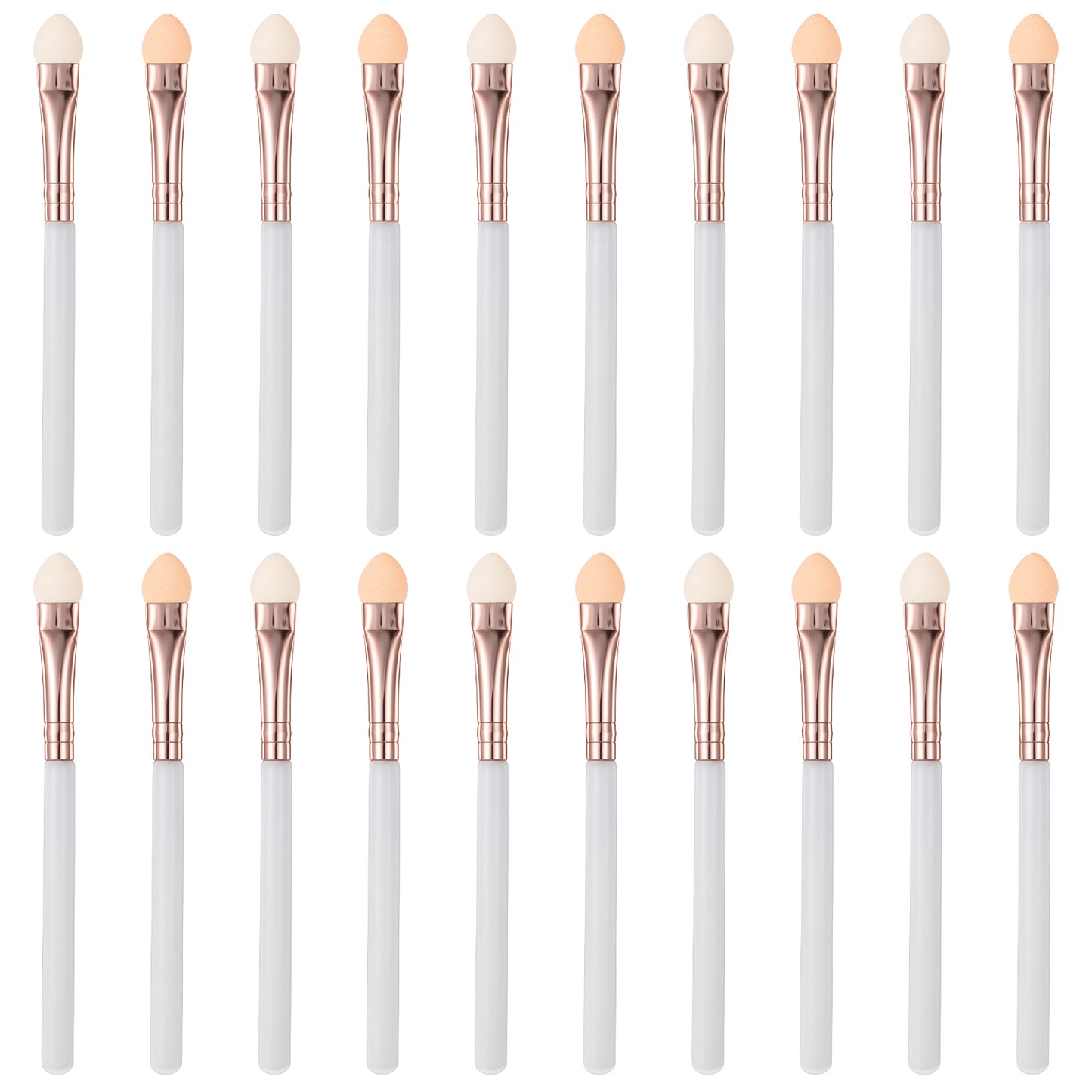20pcs Eyeshadow Brush Sponge Applicators Tool Reusable Eyeshadow Applicators Tool Eyeshadows Applicator Stick Sets Round Foam Makeup Eyeshadows Brush Applicator Tools for Girls