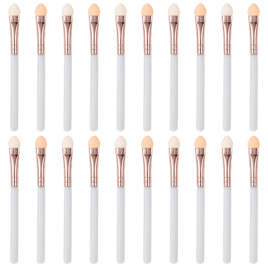 20pcs Eyeshadow Brush Sponge Applicators Tool Reusable Eyeshadow Applicators Tool Eyeshadows Applicator Stick Sets Round Foam Makeup Eyeshadows Brush Applicator Tools for Girls