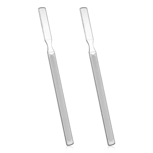 2Pcs Toenail Files for Thick Toenails Toe Nail File for Thick Nails Heavy Duty Toe Nails Filer Stainless Steel Naill File Metal Toenail Files for Men Women, Manicure Pedicure Tool, 7 Long