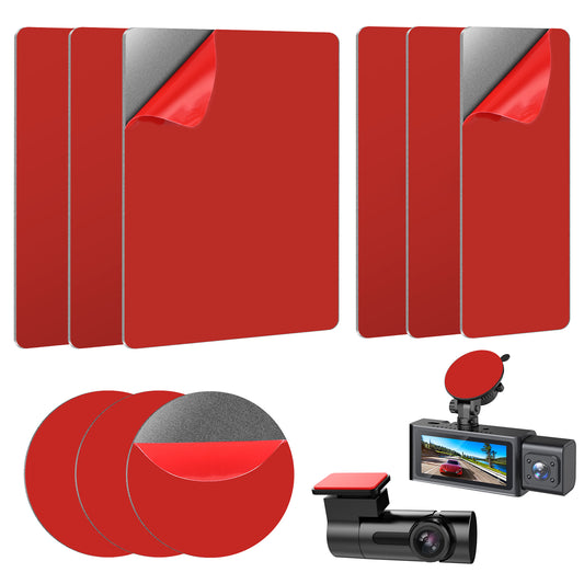 9 Pcs Heavy Duty Dash Cam Tape High Bond Sticky Double-Sided Pads for Dash Cam Replacement Heat Resistant Double-Sided Adhesive Pad Sticker for Windshield Camera Holders GPS (3 Sizes)