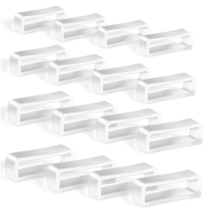 Watch Band Loops Replacement, 12 PCS White Silicone Watch Strap Holder Rings Replacement Parts Watch Band Strap Loops Fastener Rings Watch Band Holder Keeper Retainer for Watch Band (18/20/22mm)