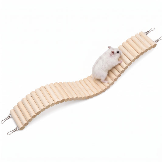 Zelphvt Hamster Ladder, Natural Bendable Wooden 50cm 1 Pc