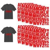 10 Sheets Iron on Letters for Clothing, Red Iron on Jersey Letters Adhesive Stickers, 2 Inch Vinyl Heat Transfer Letters with A-Z Alphabets Sticker for Fabric, Jersey, DIY T-Shirt Printing at Home
