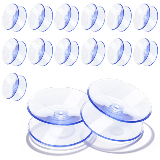 15 Pcs Double Sided Suction Cups Silicone Bumpers 1.4 Inch Double Sided Sucker Pads Small Suction Cups for Furniture Mirrors Glass