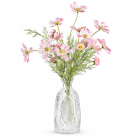 2 Pcs Fake Wild Flowers, Artificial Wildflowers Silk Flower Arrangements Wedding Bouquets Decorations Plastic Floral Table Centerpieces for Wedding Garden Party Decoration, 23.6'' High(Light Pink)