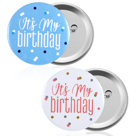 2 pcs Birthday Badge Funny 13cm Badge It's My Birthday Badge Rose Gold Glitz Birthday Badge 18th 21st 30th 40th 50th 60th Birthday Badge Gifts