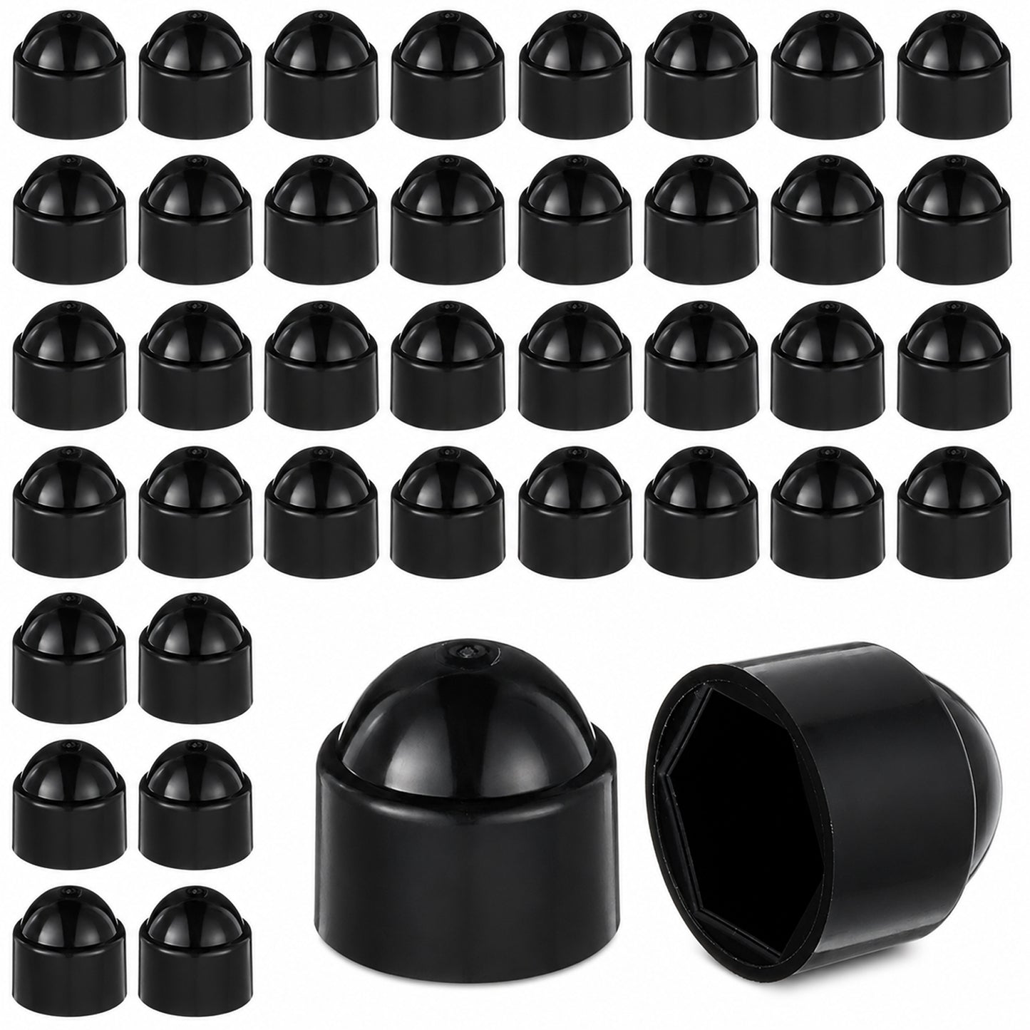 40 Pcs M8×13mm Hex Head Bolt Covers Caps Screws Bolt Covers Caps Bolts and Nuts Dome Plastic Protective Cap Hex Head Dome Bolts Cover Waterproof Decorative Cover
