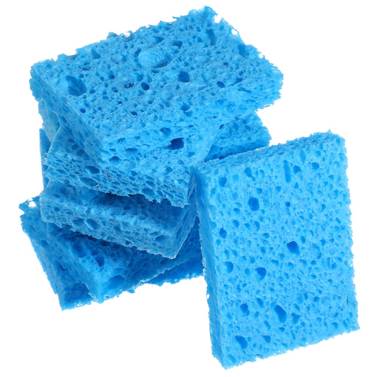20PCS Cleaning Solder Sponge, Special High Temperature Sponge, 40x60x10mm for Soldering Rework Station Iron Tips Cleaner Half Round, Blue
