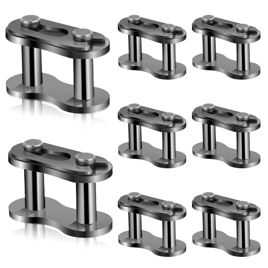 8 Pcs #428 Chain Master Links Auto Parts Steel Alloy Heavy Duty Roller Chain Connector Links Roller for Bicycle Bike Karting Pit ATV Scooter