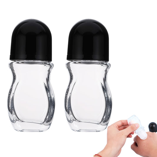 InnoHHustle 1PCS Glass Empty Roller Bottles with Plastic Roller Ball, Roller Ball Bottles with Cap For Essential Oils Perfume