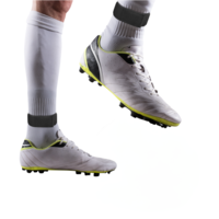4 Piece Football Shin Guard Strap Elastic Football Shin Guard Holders Sleeves Anti Slip Sports Football Legging Shin Fixed Straps for Kicking Ball Running Cycling(Black, White)