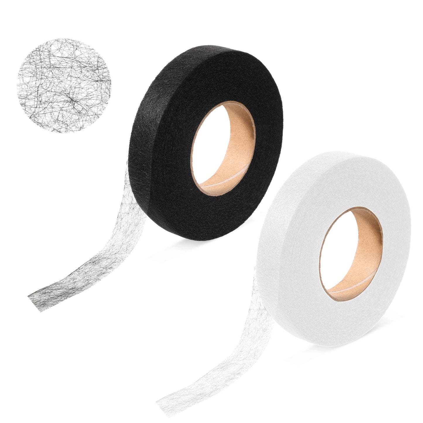 Trinkrittey 2 Rolls No Sew Hemming Tape for Pants Iron Hemming Tape Double-Sided Sticky Fabric Tape Iron on Hemming Tape for Curtains Dresses Clothes Skirts Jeans (Black and White)