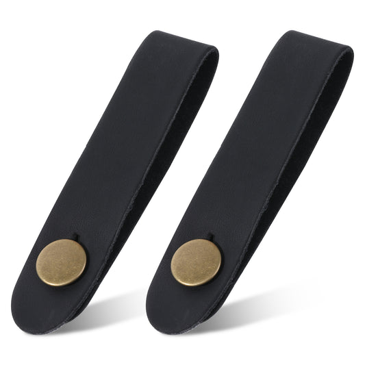 QfwdfcTrenz 2 Pcs Leather Guitar Neck Strap Button Headstock Strap Tie Universal Guitar Easy to Install Strap Clip Guitars Metal Accessories Tie for Acoustic Electric Ukulele