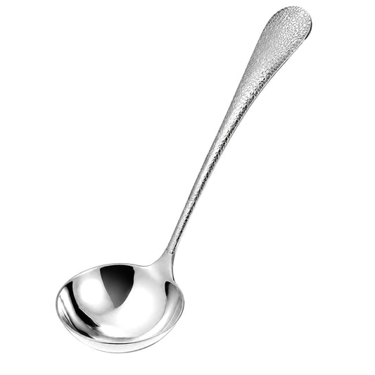 18/10 Stainless Steel Small Ladle for Serving with Hammered Design