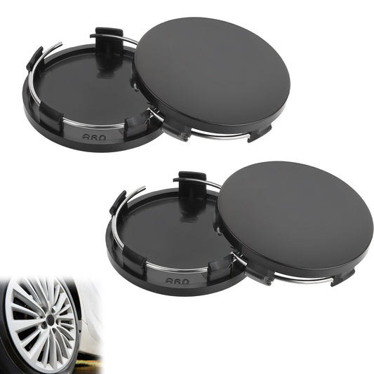 Car Wheel Center Caps, 4 Pcs Center Caps for Rims 2.36" OD 2.2" ID Snap-in Anti-Falling Fastening Installation Accessories ABS Rust-Proof Wheel Hub Center Cap Wheel Hub Modification Decoration (Black)