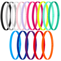 15 Pcs Thin Elastic Headbands, Non Slip Colorful Sport Running Headband Stretchy Skinny Workout Hair Bands Sweatband Fashion Yoga Running Elastic Sports Headbands for Women, Men