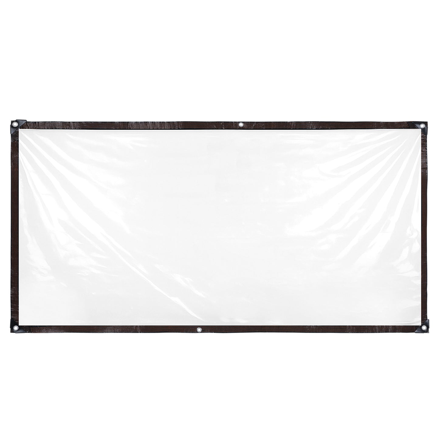 Clear Tarpaulin 1 m x 2 m Transparent Tarpaulin, Heavy Duty Waterproof Plastic Sheet Tarp with Eyelets for Garden Greenhouse Plant, Rainproof Outdoor Camping, Patio Balcony Protection