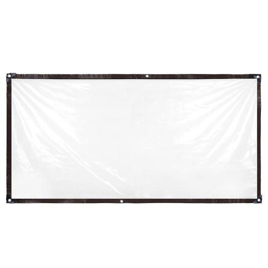 Clear Tarpaulin 1 m x 2 m Transparent Tarpaulin, Heavy Duty Waterproof Plastic Sheet Tarp with Eyelets for Garden Greenhouse Plant, Rainproof Outdoor Camping, Patio Balcony Protection