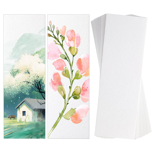 30 Pack Watercolor Paper Blank Bookmarks 1.9" x 5.9" Watercolor Paper Cards 140 lb/300 GSM Artist Trading & Artists' Collectible Editions for DIY Projects Paint Gifts Tags