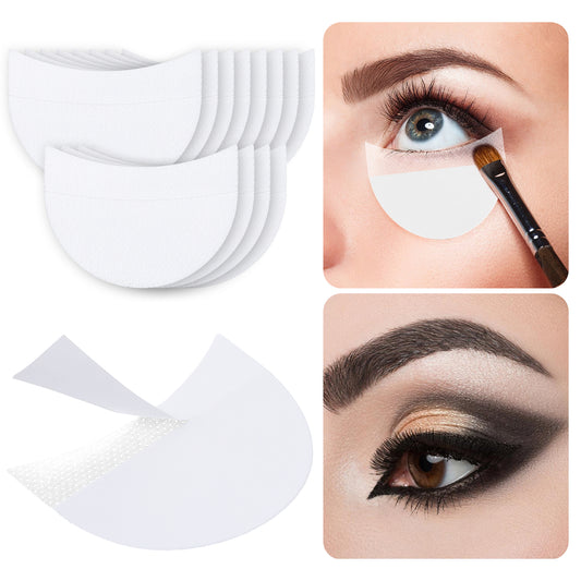 200pcs Eye Shadow Shields Professional Lint Free Under Eye Pads Eyeshadow Stencil Prevent Makeup Residue Eye Shadow Patches for Eye Makeup and Eyelash Extensions Makeup Eye Shadow Shields
